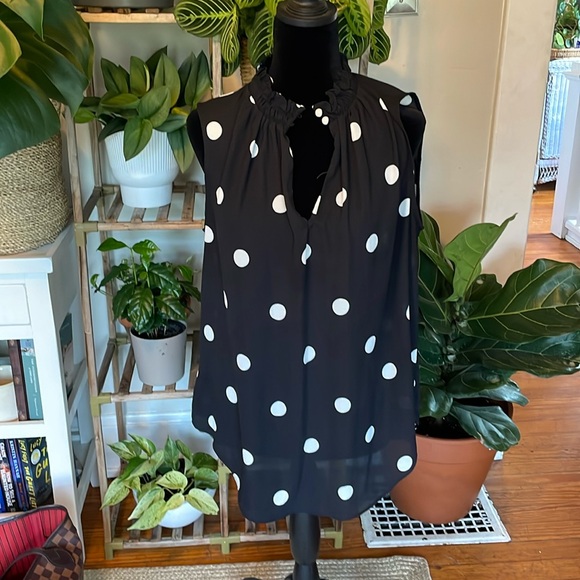 Ann Taylor Tops - Ann Taylor sleeveless polka dot top